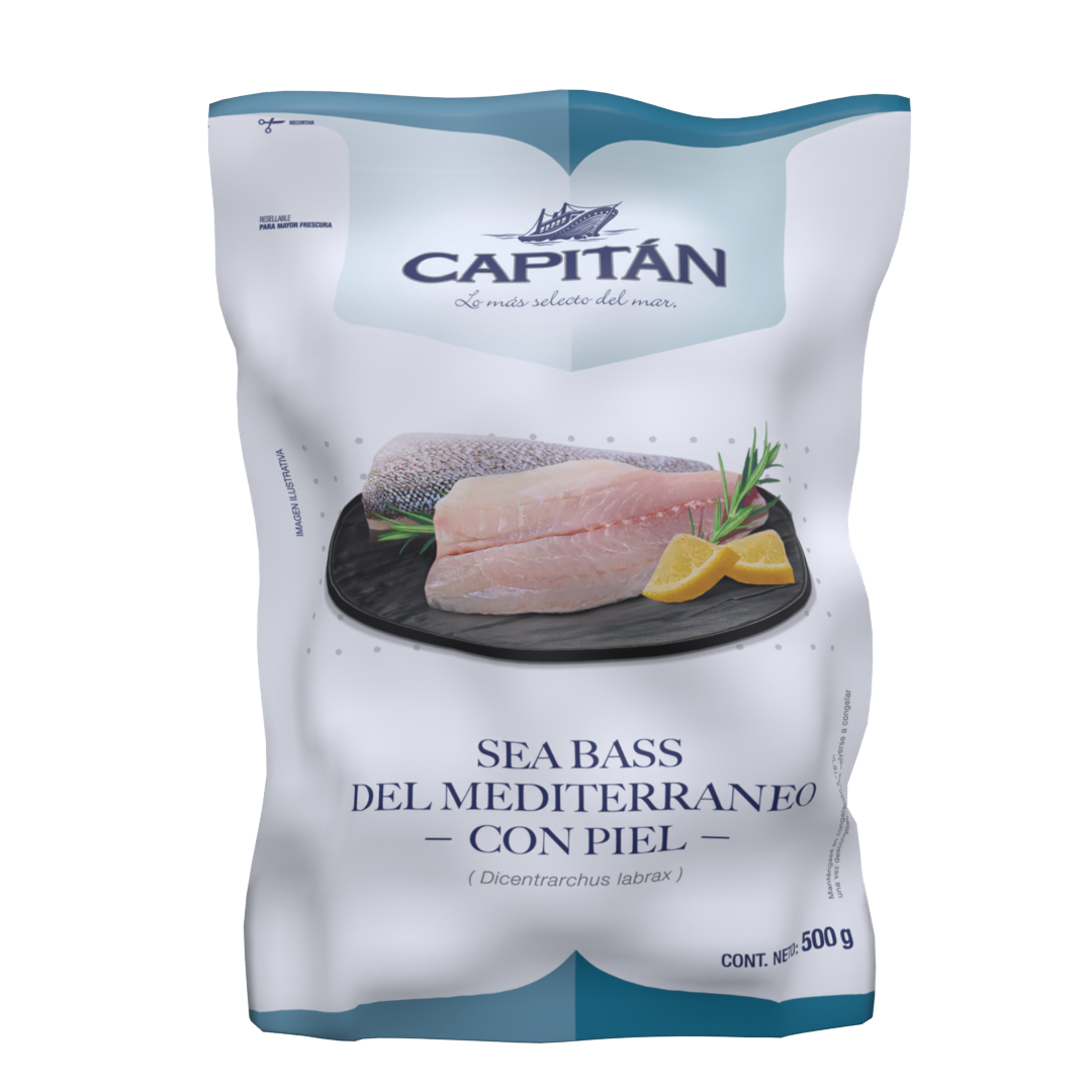 Sea Bass Mediterráneo con Piel